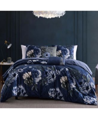 Delphine Blue Bedding Reversible Comforter Set