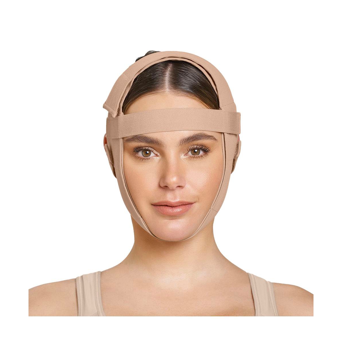 Post-surgical facial compression wrap for Women - Beige