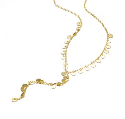 14K Gold Plated "Y" Neck Drop Necklace