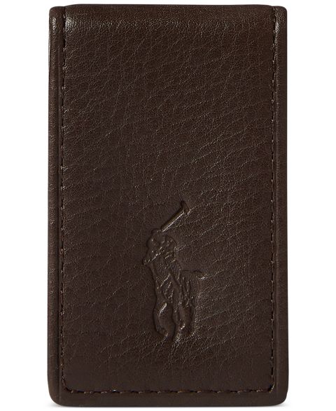 Polo Ralph Lauren Men's Pebbled Leather Money Clip
