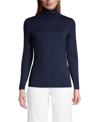 Lands' End Women's Lightweight Jersey Long Sleeve Turtleneck