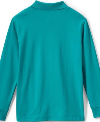 Girls Long Sleeve Interlock Polo Shirt