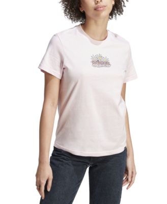 adidas - Women's Cotton Flower-Doodle Graphic T-Shirt