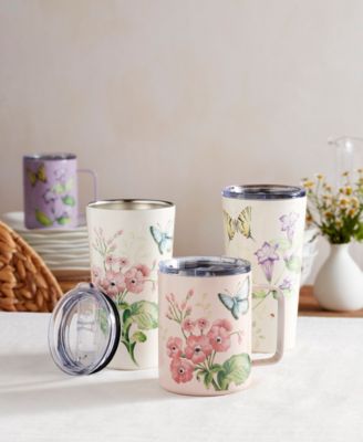 Lenox Butterfly Meadow To Go Collection In White Body W,pastel Floral And Botanical