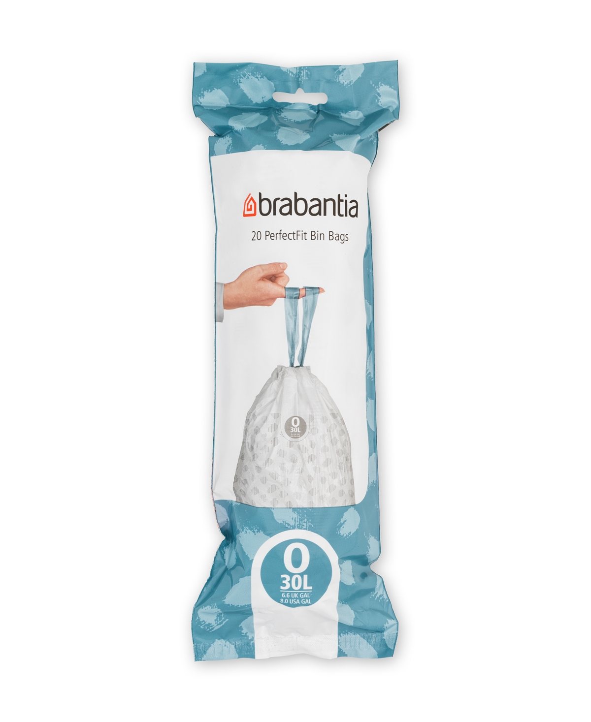 Brabantia Perfectfit Trash Bags, Code O, 8 Gallon, 30 Liter, 120 Trash Bags In White