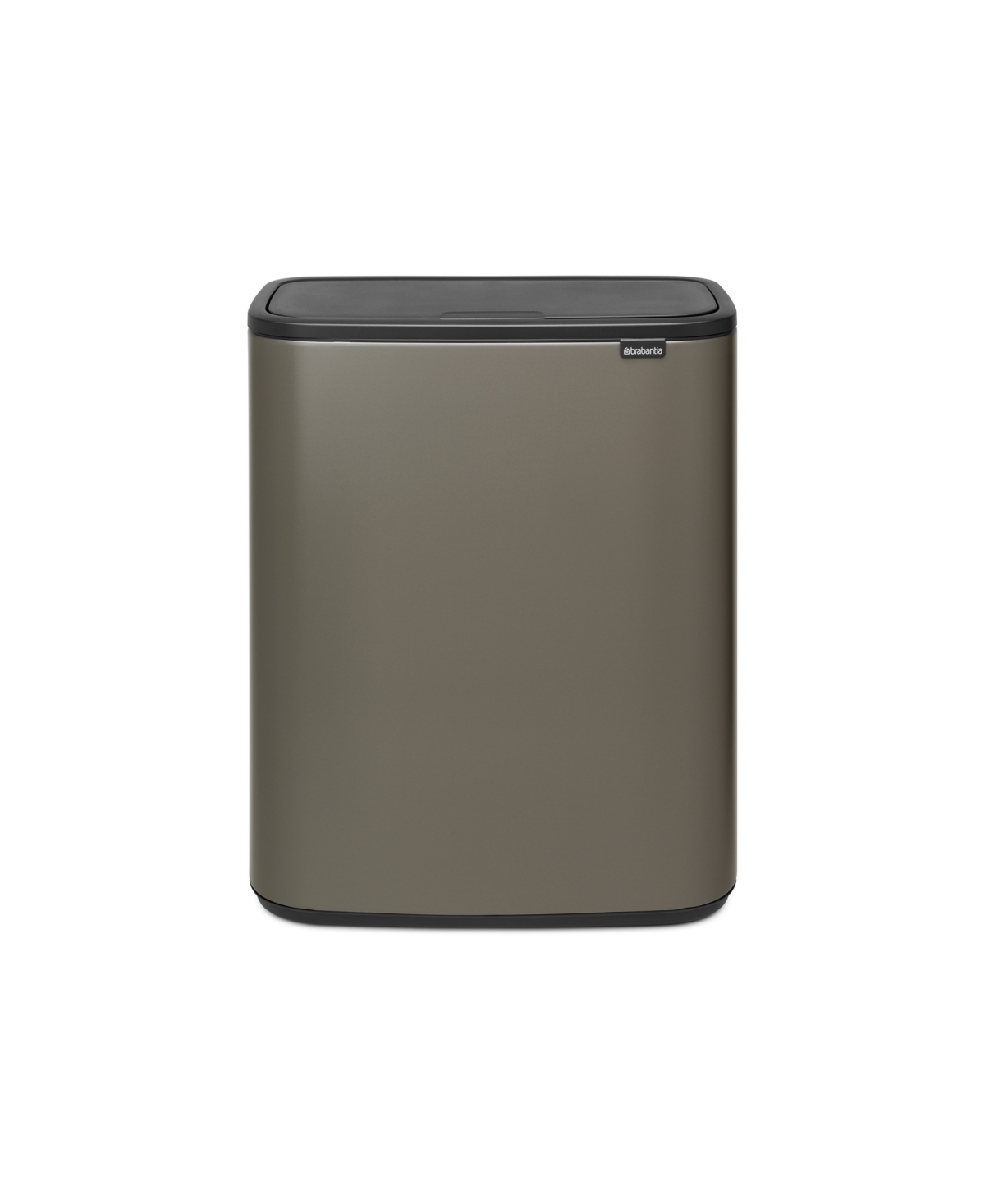 Brabantia Bo Touch Top Trash Can, 16 Gallon, 60 Liter In Platinum