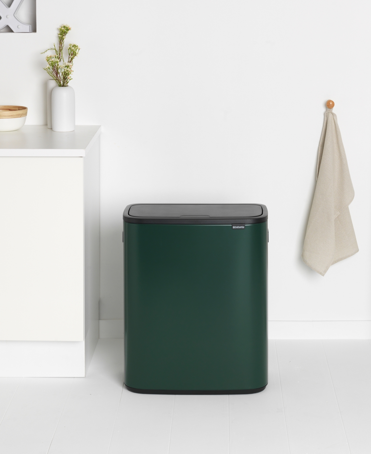 Shop Brabantia Bo Touch Top Trash Can, 16 Gallon, 60 Liter In Pine Green