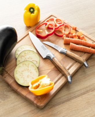 2-Piece Connoisseur Laguiole Vegetable Knife Set with Olive Wood Handles