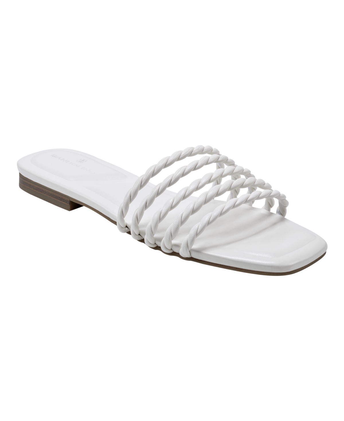 Bandolino Women's Soyou Open Toe Flat Slip On Sandals In Cream