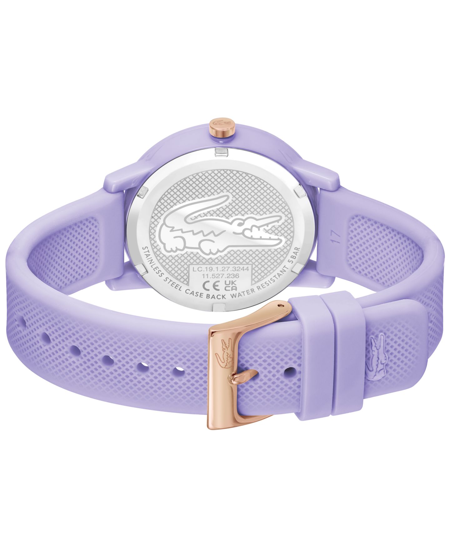 Часы Lacoste Unisex L.12.12 Lavender Silicone Strap Watch 36mm — фото 3