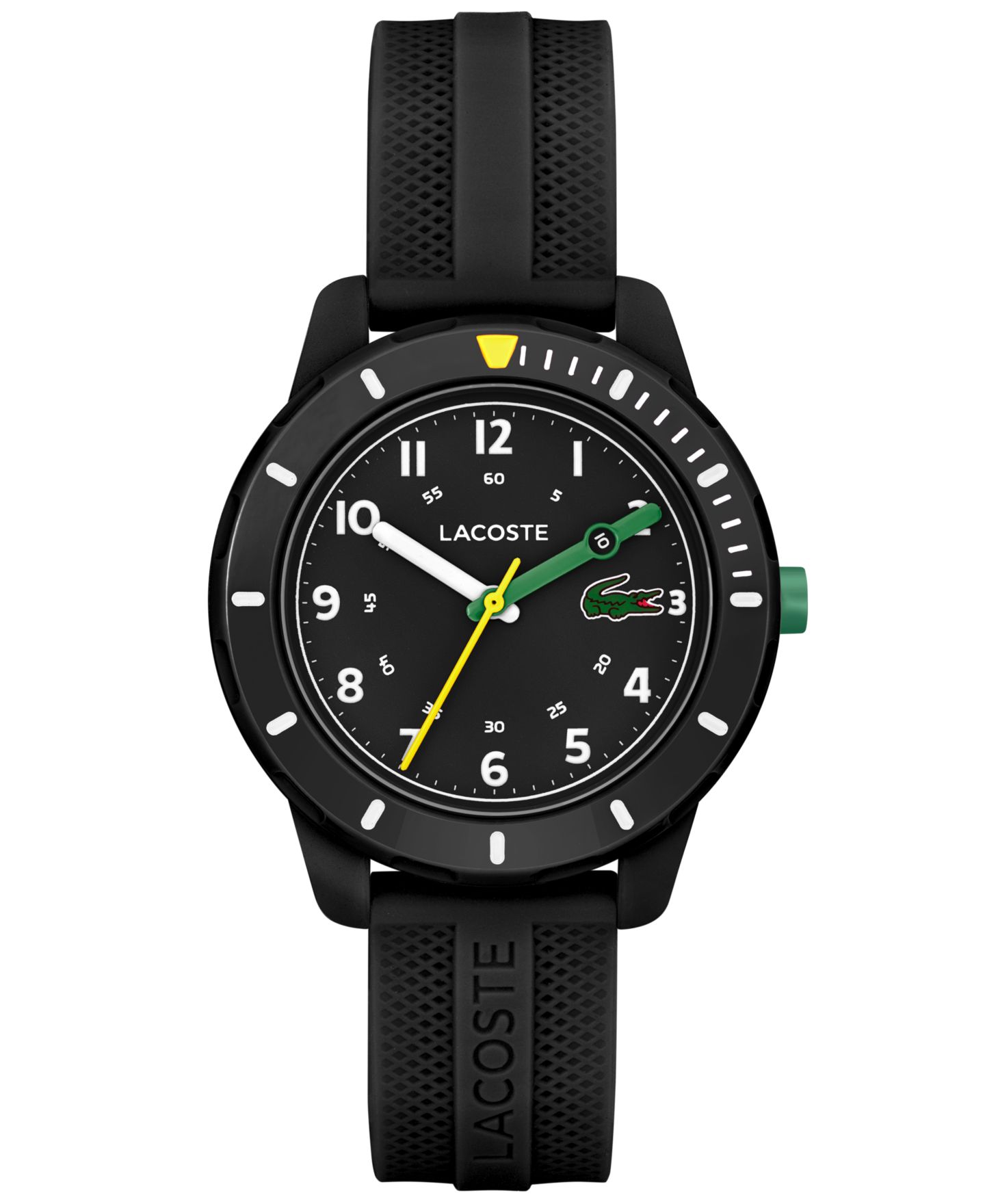 Часы Lacoste Mini Tennis на чёрном силиконовом ремешке 34 мм — фото 1