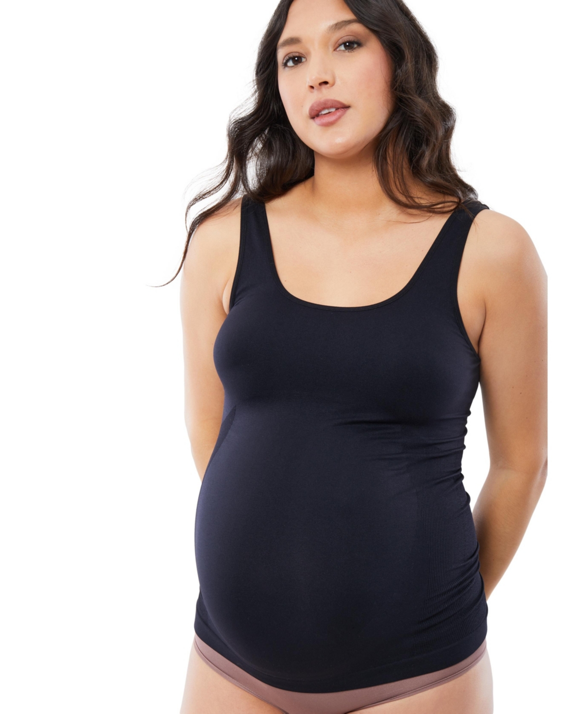 Ingrid + Isabel Women's Maternity Belly Support Cami Bundle - Black