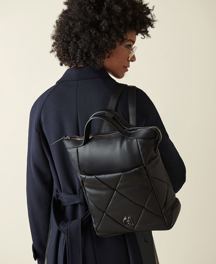 Cole Haan Women's Grand Ambition Convertible Backpack – Crossbody, Laptop Compatible, Leather, 16" Laptop Sleeve - View #11