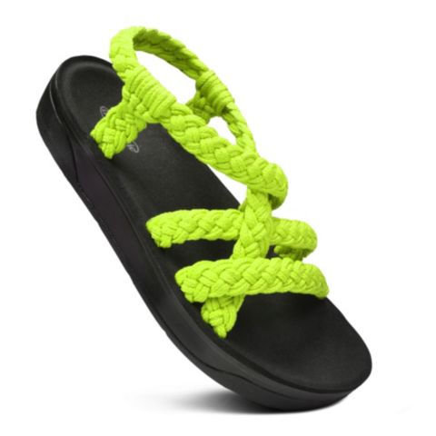 Женские сандалии Aerothotic Maris Arch Support Slingback, цвет: Зелёный