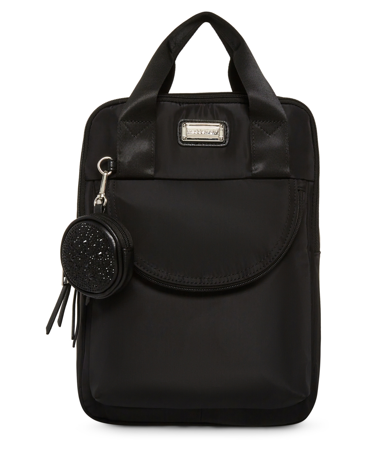 Madden Girl Nylon Square Mini Backpack In Black