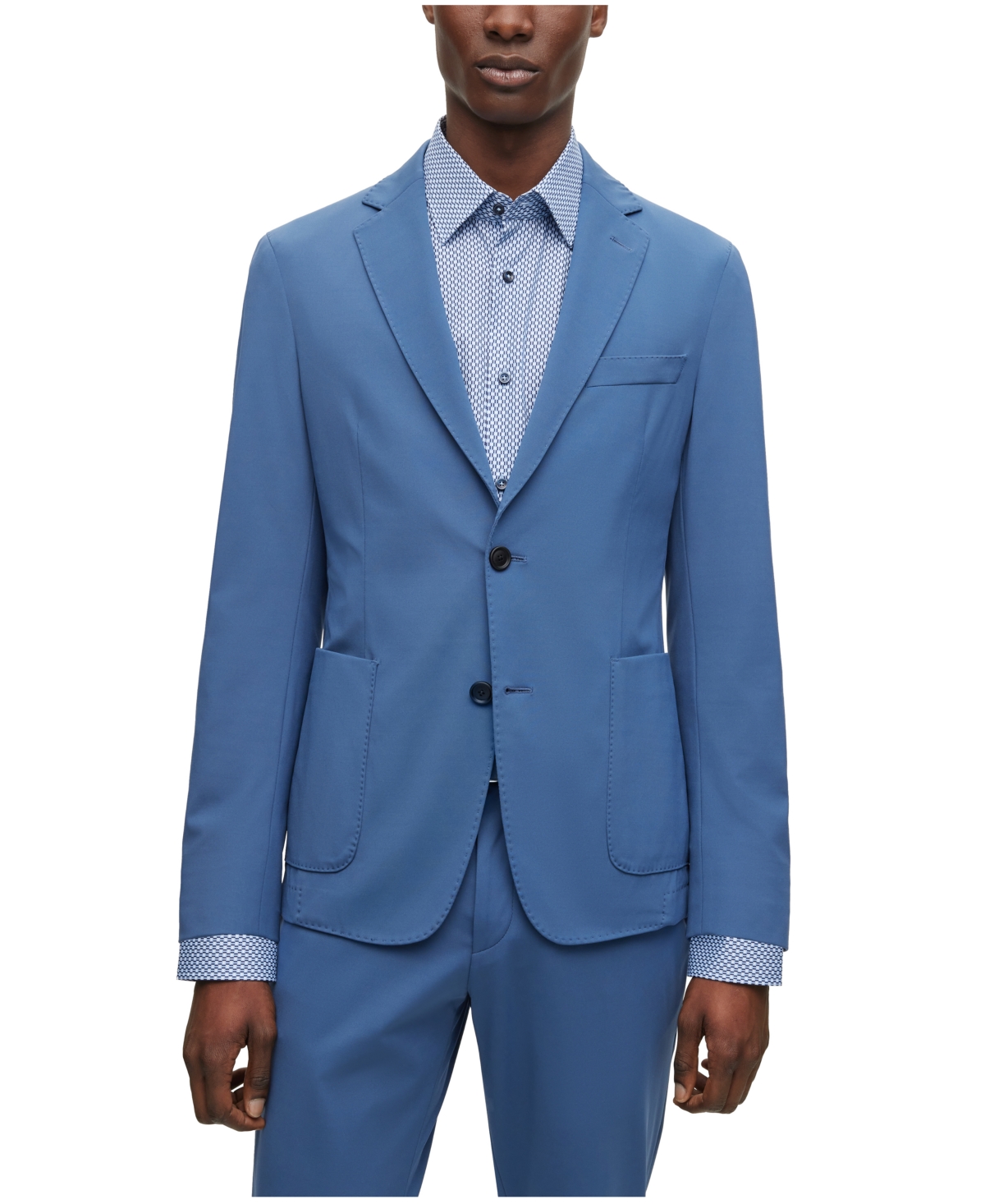 Hugo Boss Boss By  Men's Performance Slim-fit Jacket In Open Blue