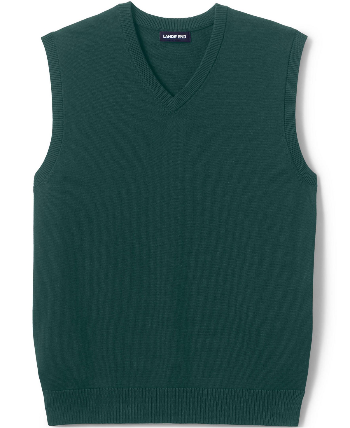 Lands' End Men's School Uniform Cotton Modal Fine Gauge Sweater Vest