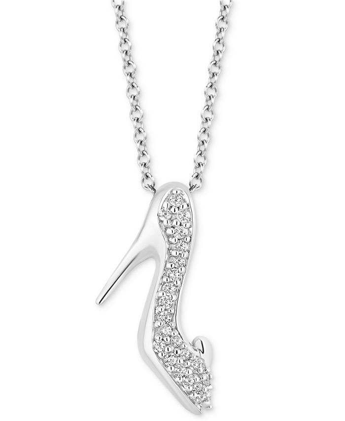 Enchanted Disney Fine Jewelry Diamond Cinderella Slipper Pendant