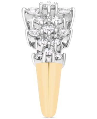 Diamond Horizontal Cluster Ring (2 ct. t.w.) in 14k Gold