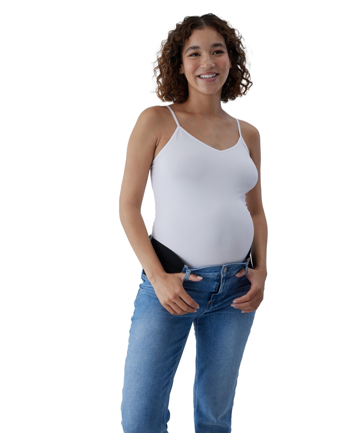 Ingrid & Isabel Seamless Support Maternity Cami In White
