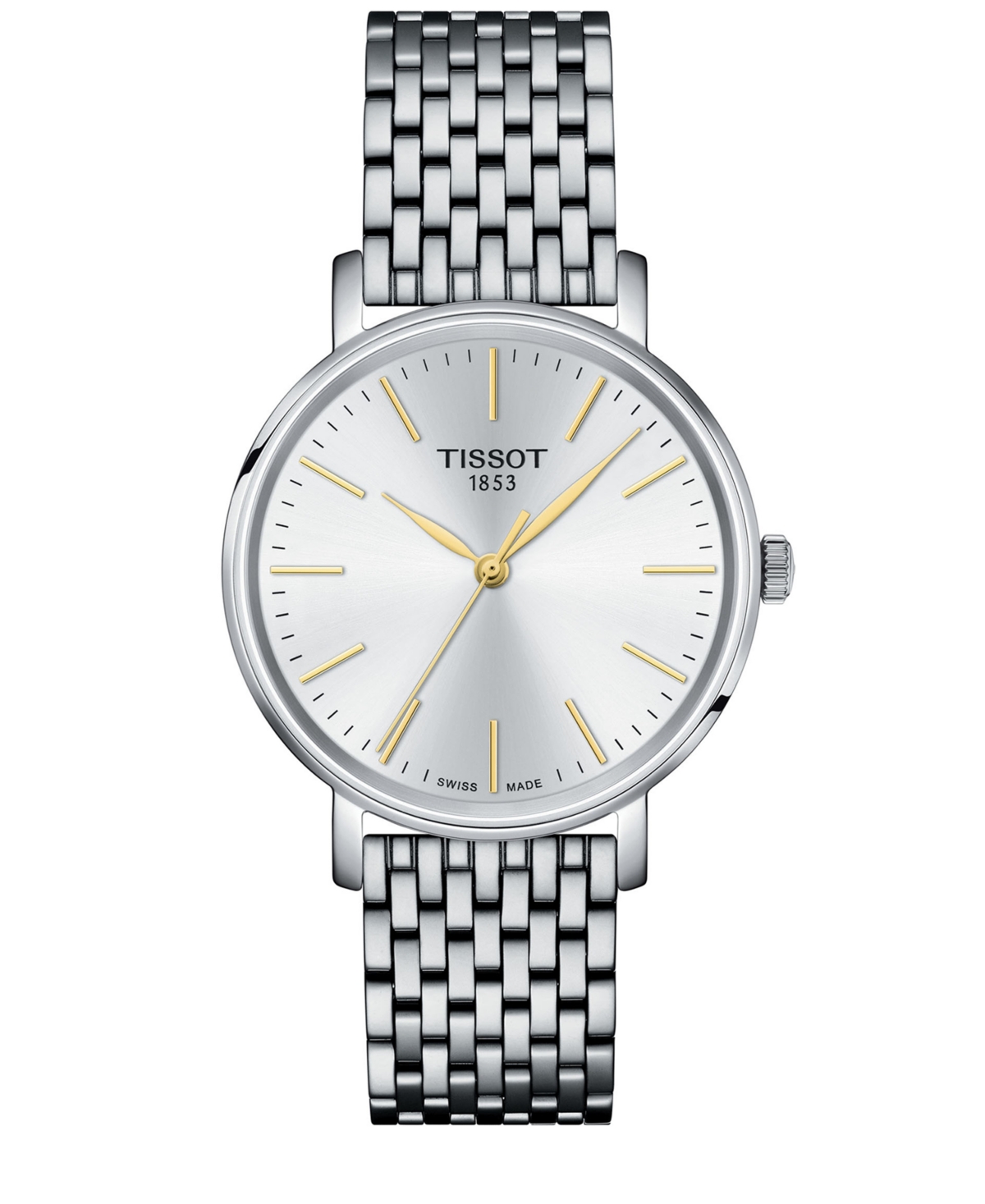 Tissot Women's Swiss Everytime Stainless Steel Bracelet Watch 34mm In Grey