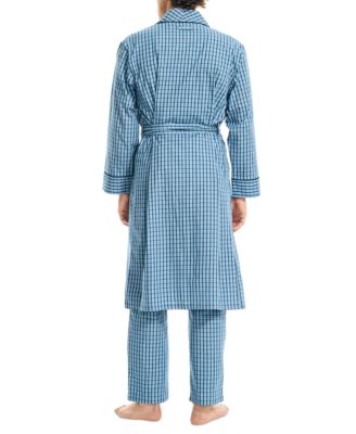 Men's Woven Plaid Robe