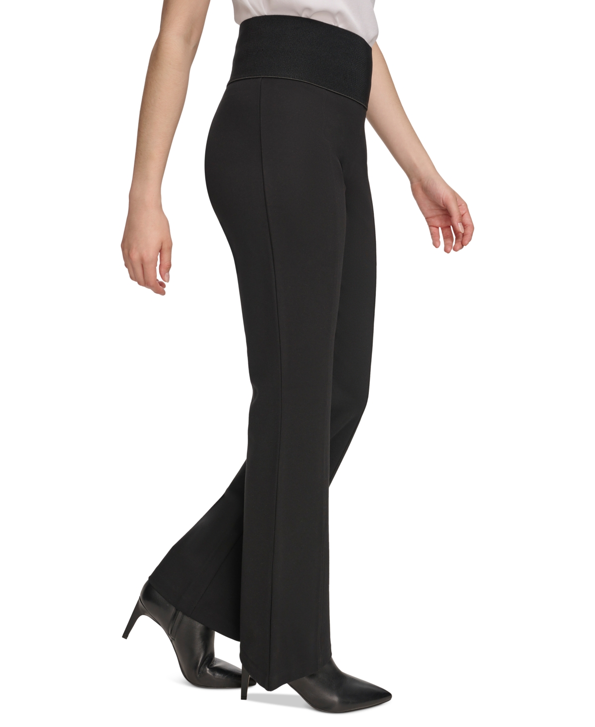 Calvin Klein Women's Wide Waistband Pull-On Pants