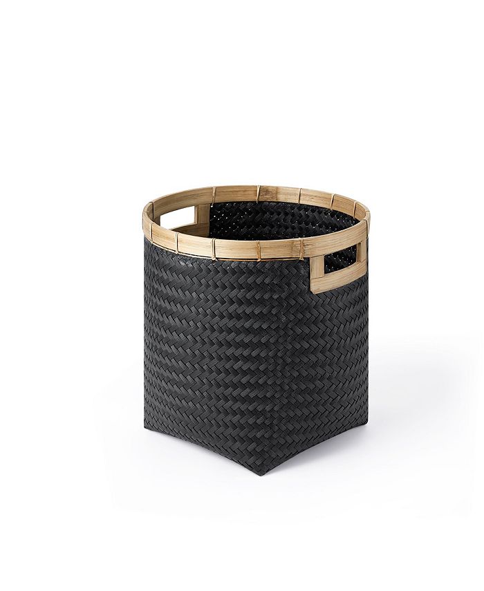 Baum 3 Piece Round Top and Square Bottom Bamboo Basket Set with Cut-Out ...