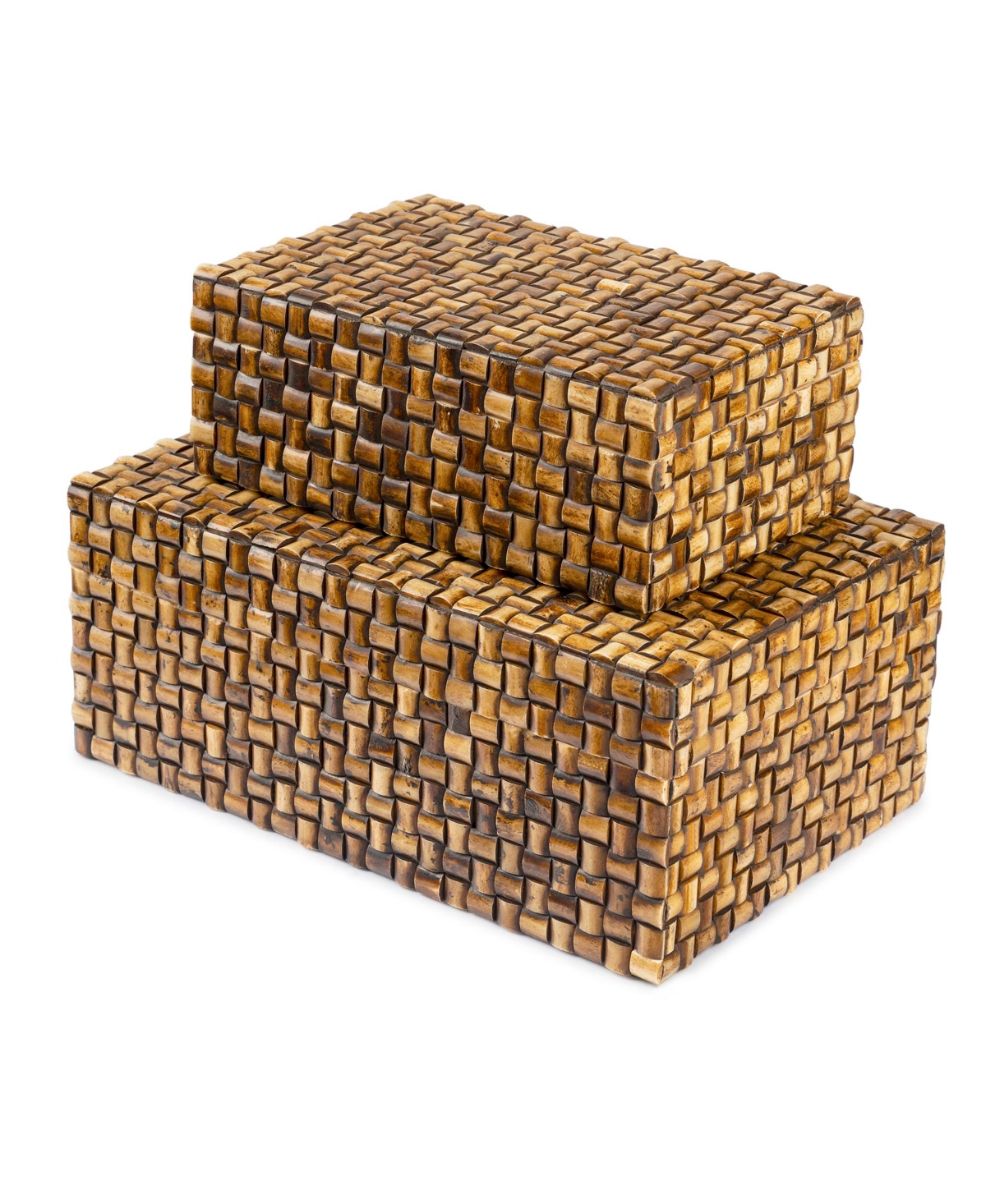 Nomad Decorative Boxes, Set of 2 - Brown