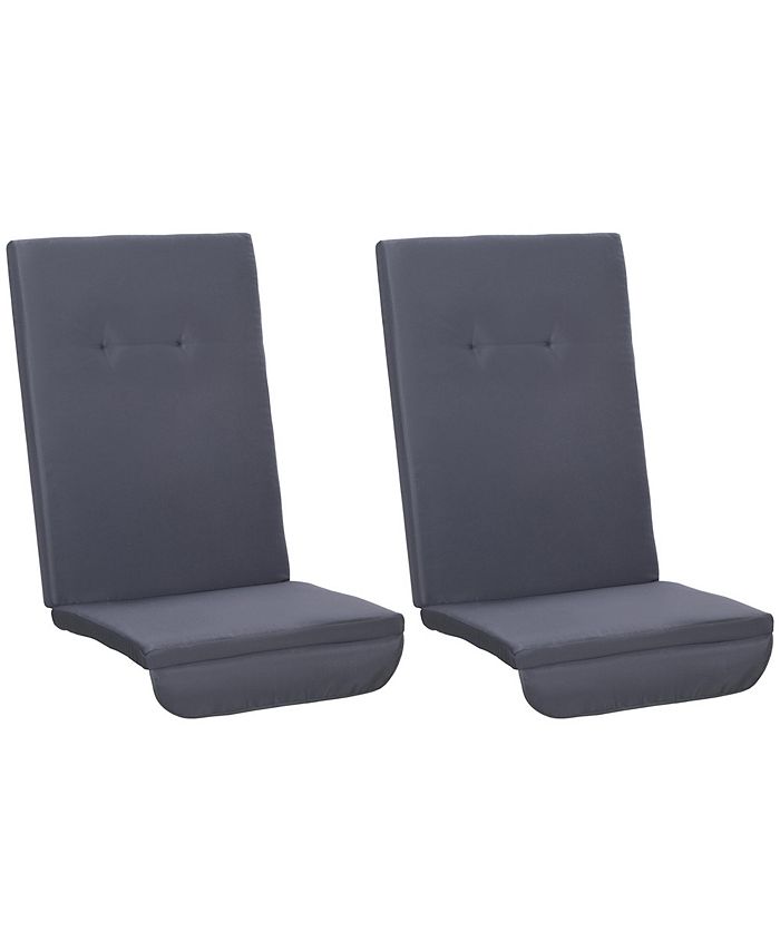 Outsunny Outdoor Porch Swing Cushions with Seat & Tufted Back, Backrest