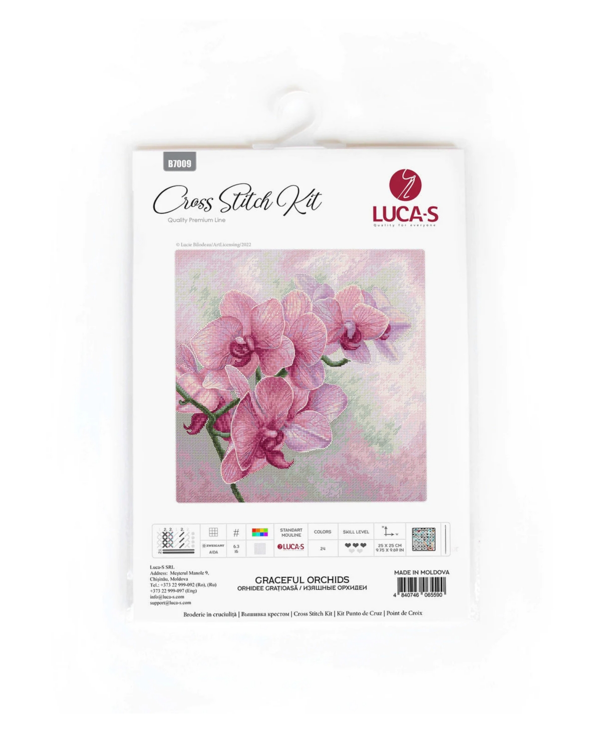 Luca-s Graceful Orchids B7009L Counted Cross-Stitch Kit