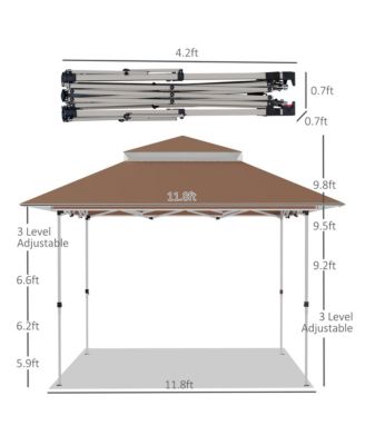 12' x 12' Pop Up Canopy with Mesh Sidewall Netting,