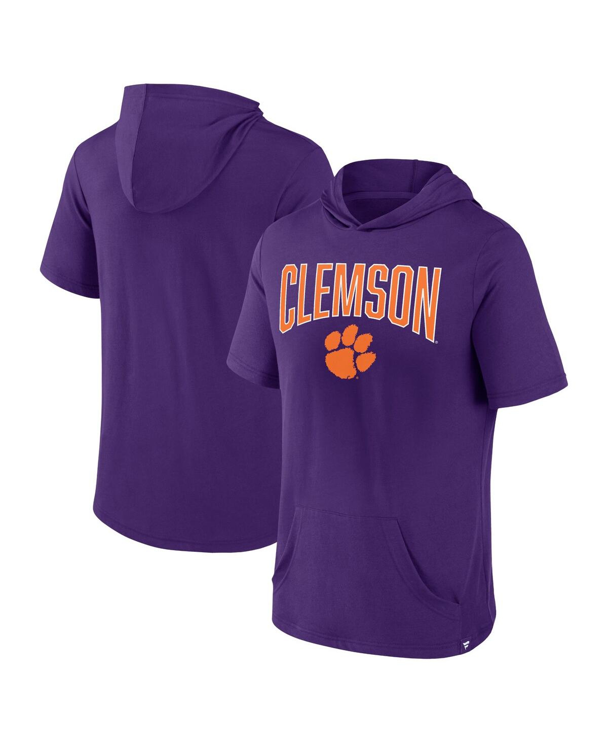 Fanatics Men's  Purple Clemson Tigers Outline Lower Arch Hoodie T-shirt