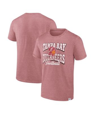 Men's Fanatics Branded Heather Charcoal/Red Tampa Bay Buccaneers Long Sleeve T-Shirt & Cuffed Knit Hat Combo Set