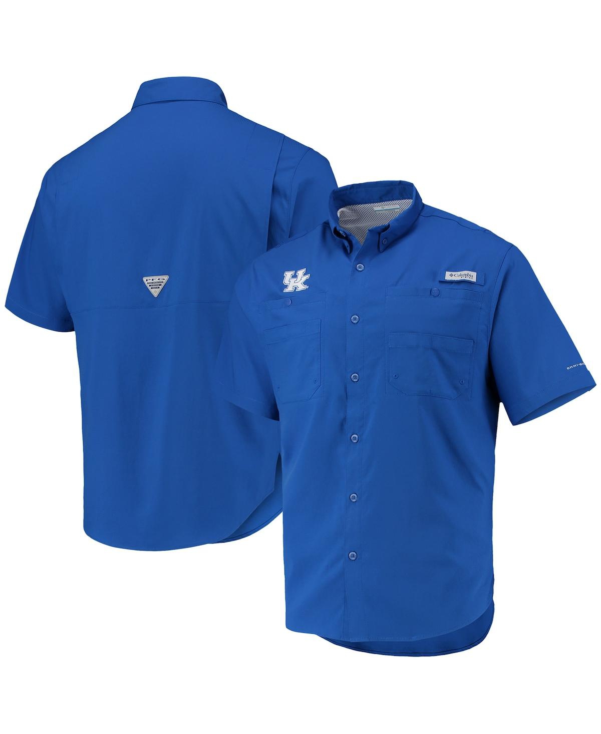 Shop Columbia Men's  Royal Kentucky Wildcats Tamiami Omni-shade Button-down Shirt