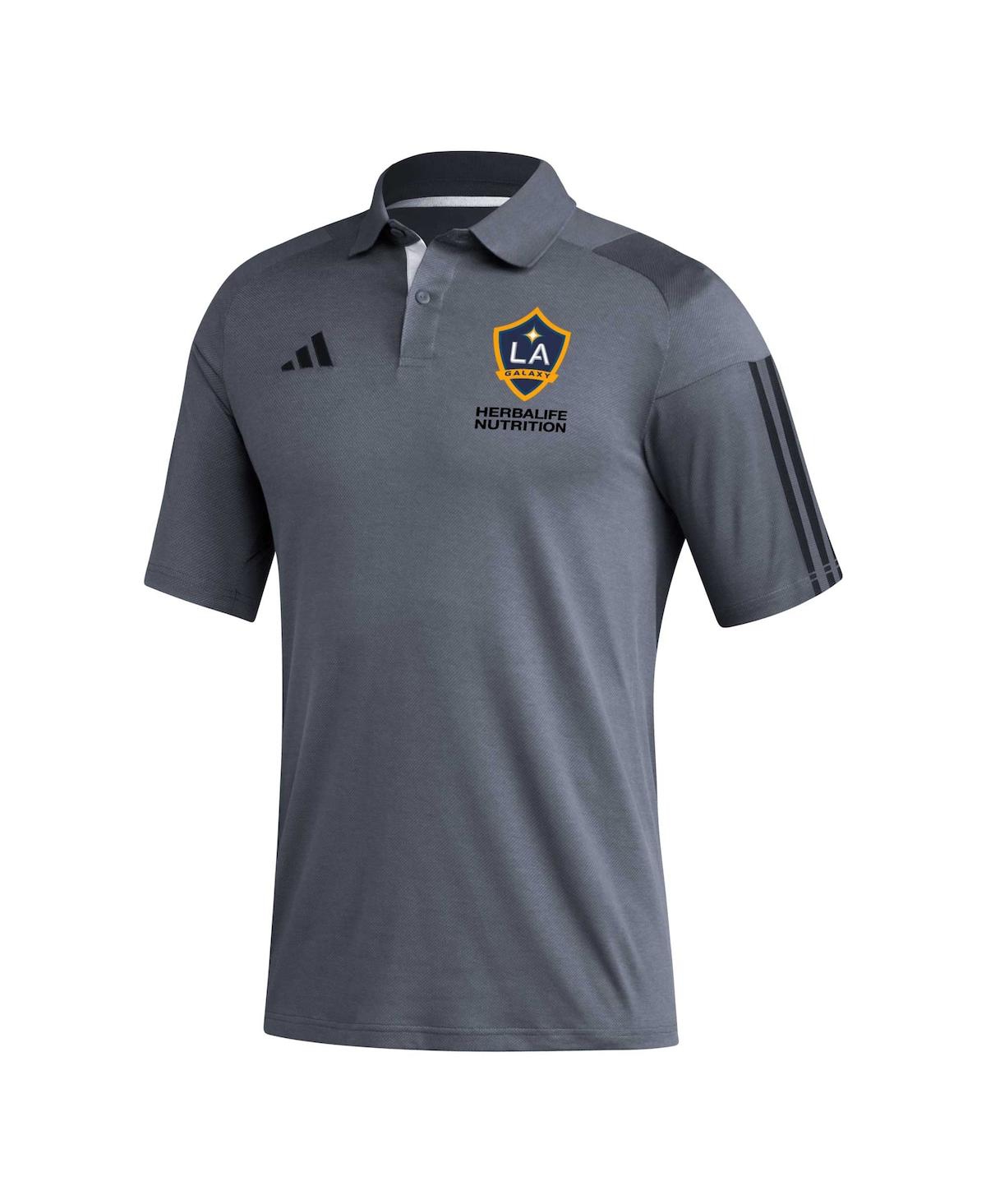 Shop Adidas Originals Men's Adidas Gray La Galaxy 2023 On-field Training Polo Shirt