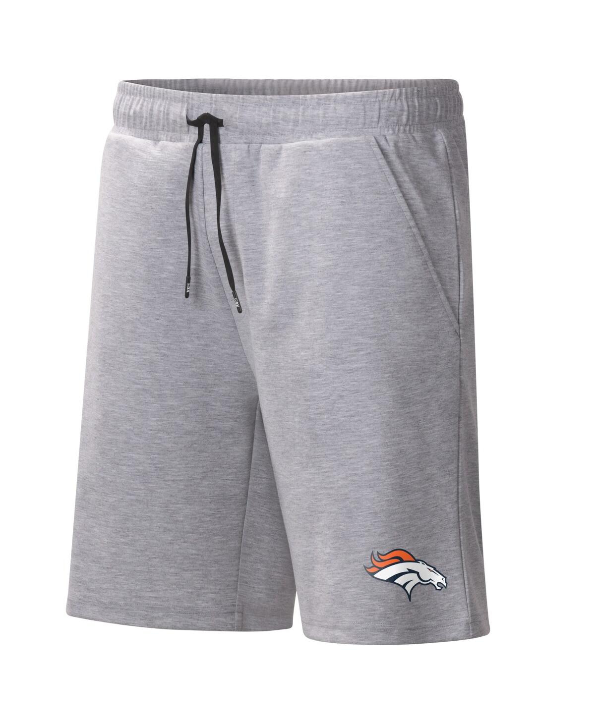 Shop Msx By Michael Strahan Men's  Heather Gray Denver Broncos Trainer Shorts