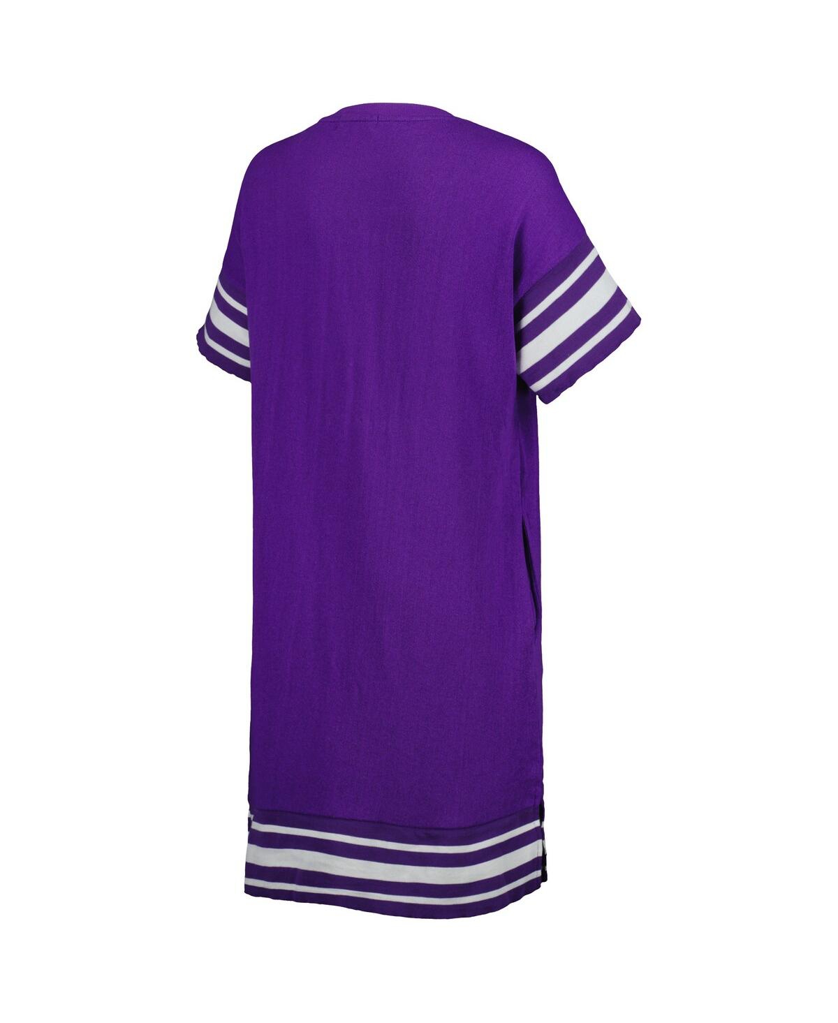 Touché Women's Touch Purple Lsu Tigers Cascade T-shirt Dress In Purple