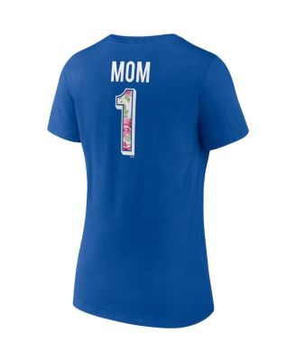 Women's Blue St. Louis Blues Team Mother's Day V-Neck T-shirt