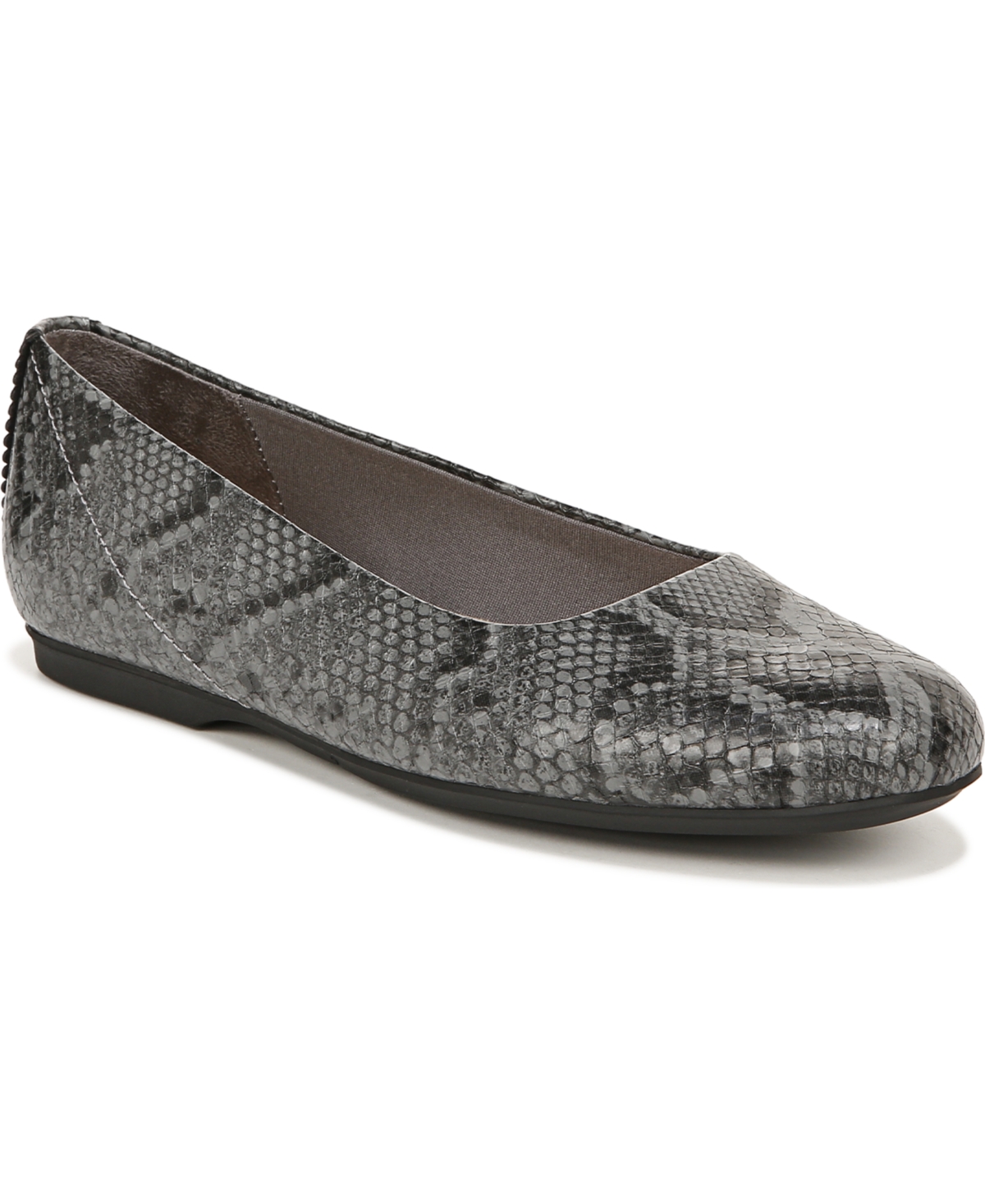 Shop Dr. Scholl's Women's Wexley Flats In Grey Faux Leather