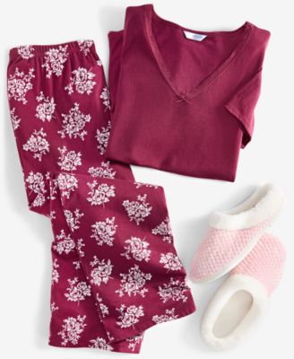 Charter Club Petite Cotton Flannel Pajama Set, Created For Macy's
