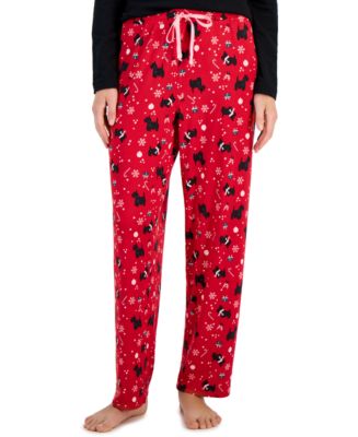 Charter Club Women's Soft Knit Printed Pajama Pants, Created for Macy's ...