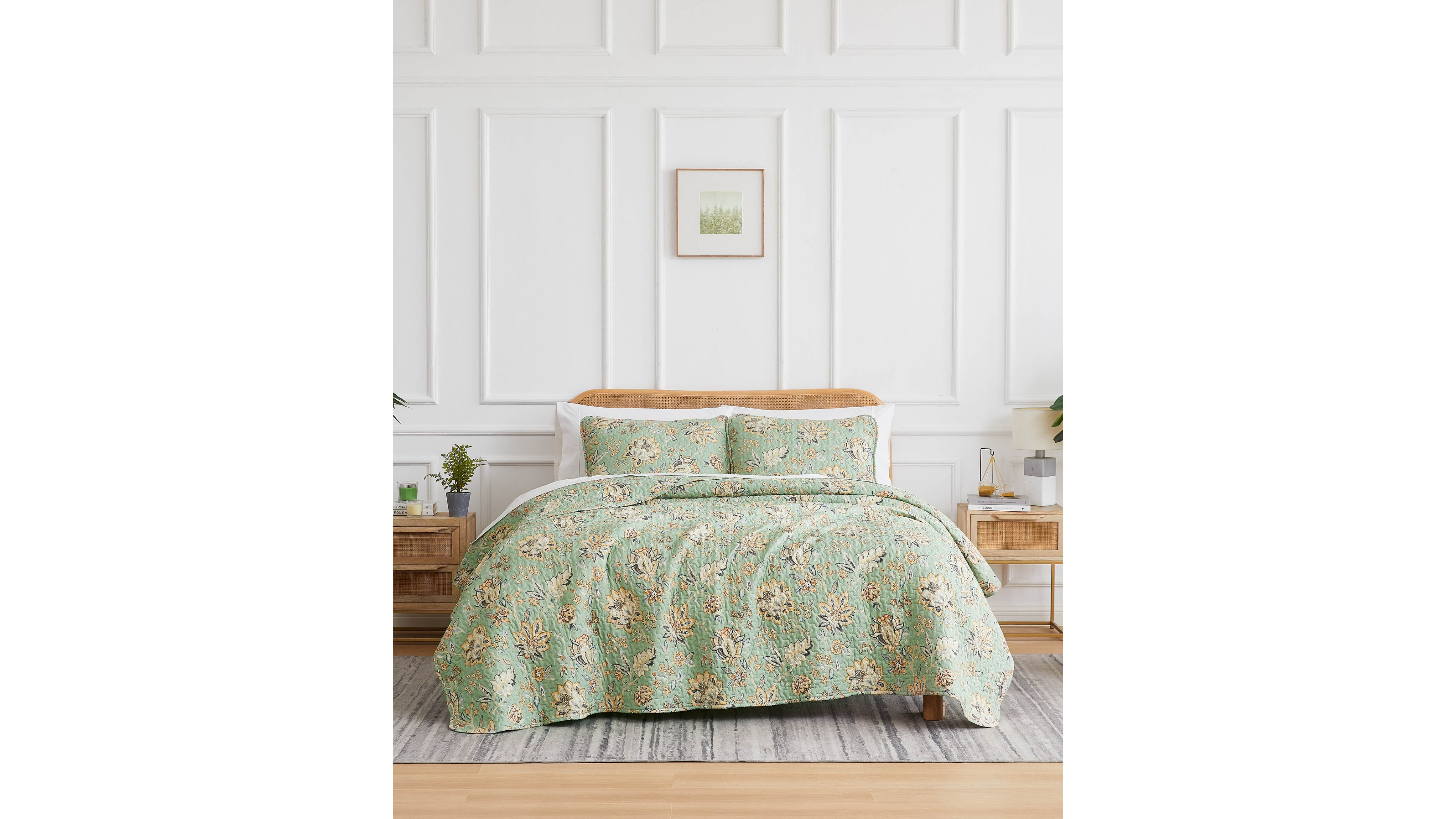 Southshore Fine Linens Jacobean Willow Oversized 3-Pc. Quilt Set, King