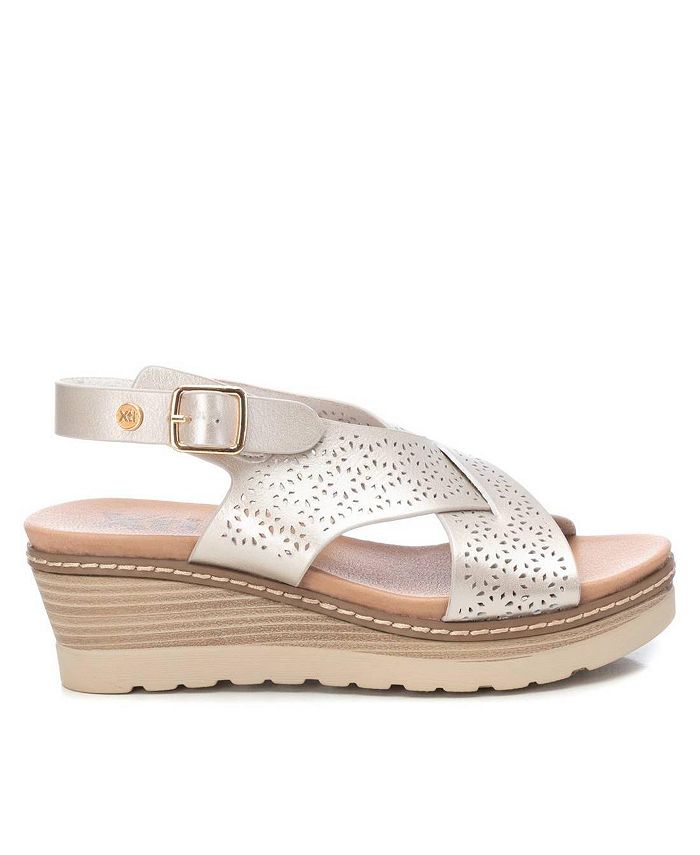XTI Women's Wedge Sandals By Gold - Macy's