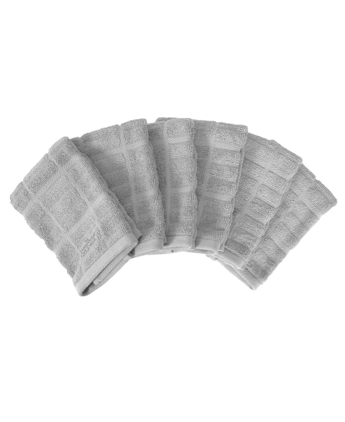 All-clad Solid Woven Dish Cloth, Set Of 6 In Titanium