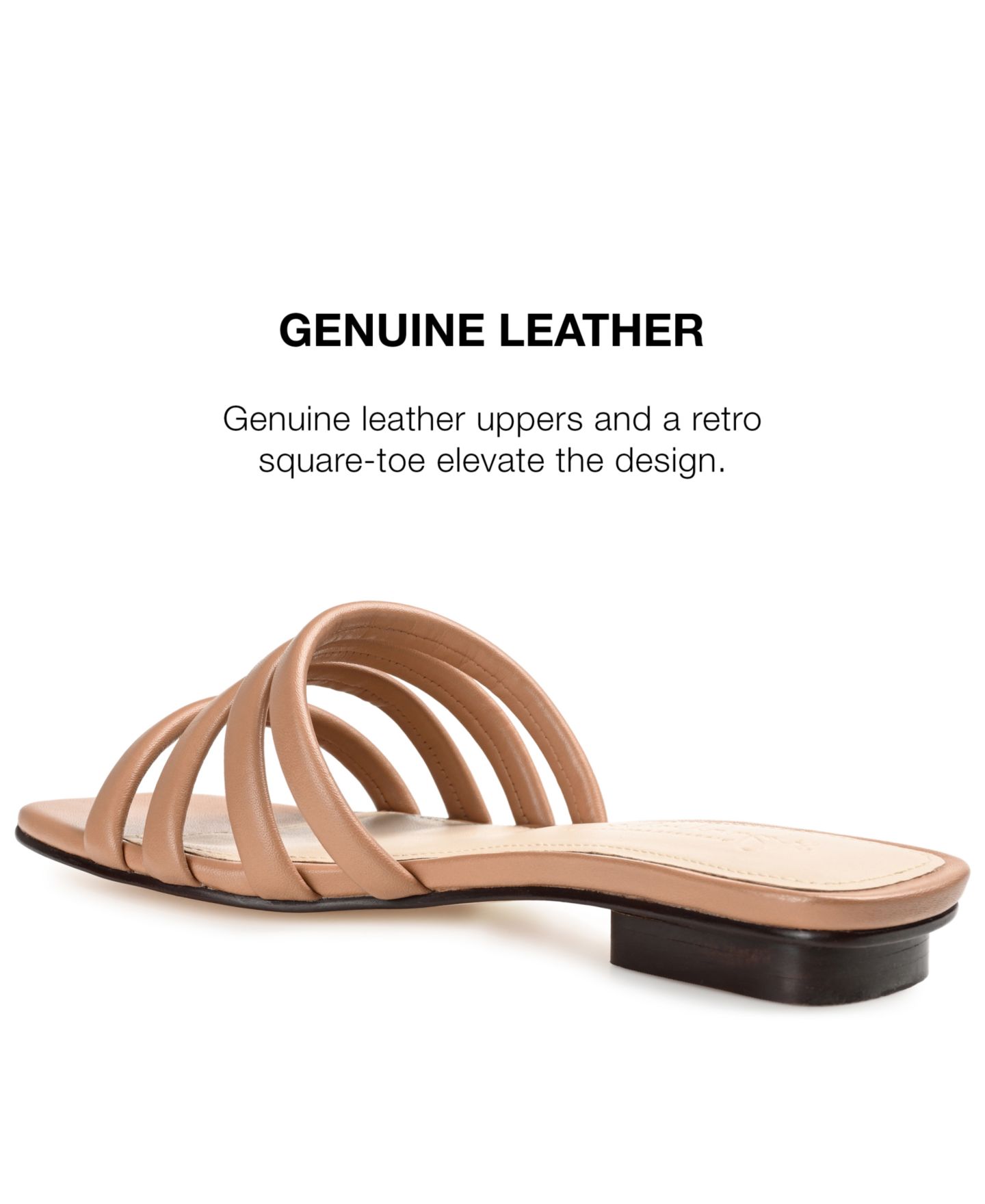 Женские сандалии Journee Signature Cendi Strappy Band Flat, цвет: Мокко — фото 8