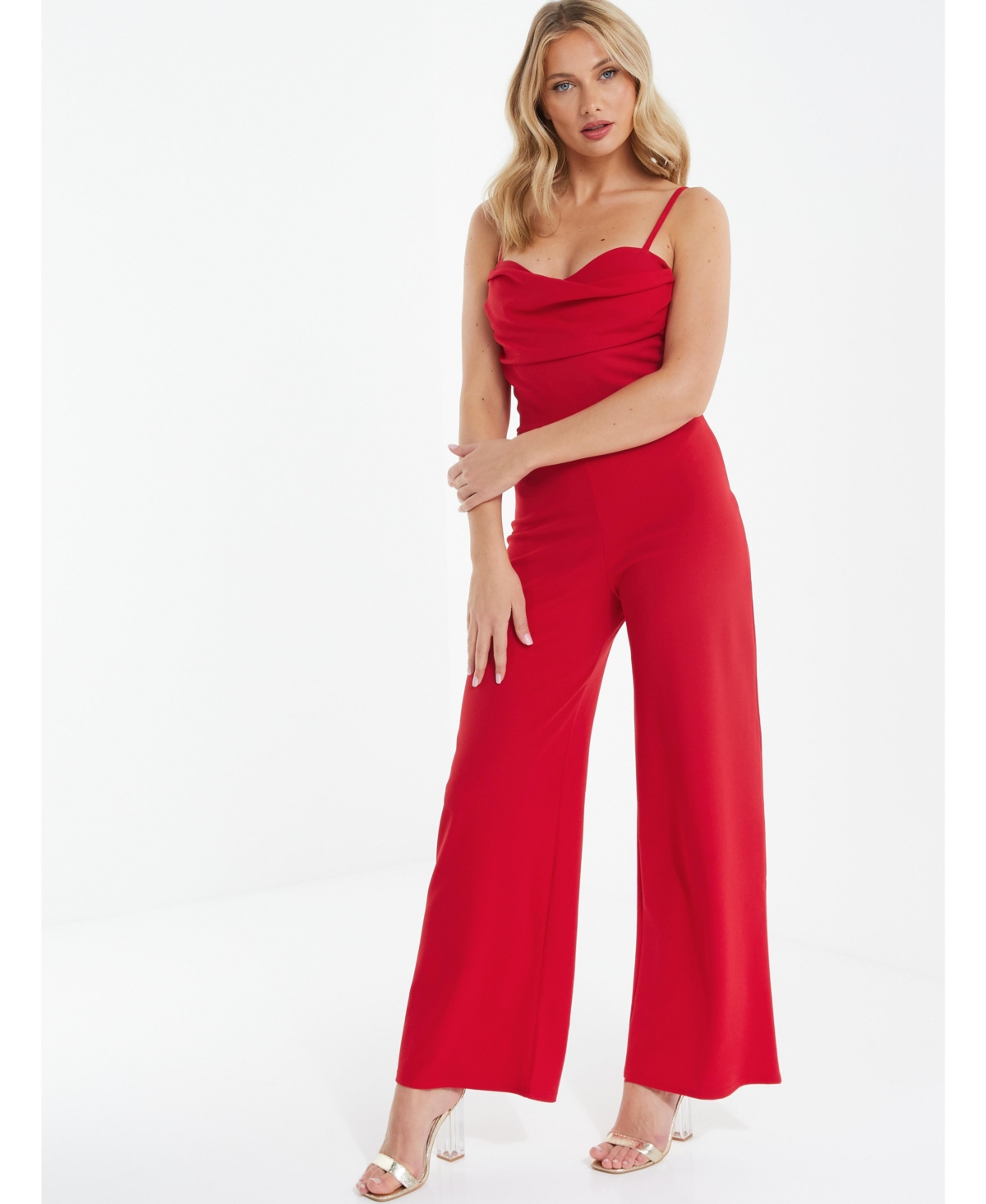 Quiz Women's Cowl Neck Palazzo Jumpsuit