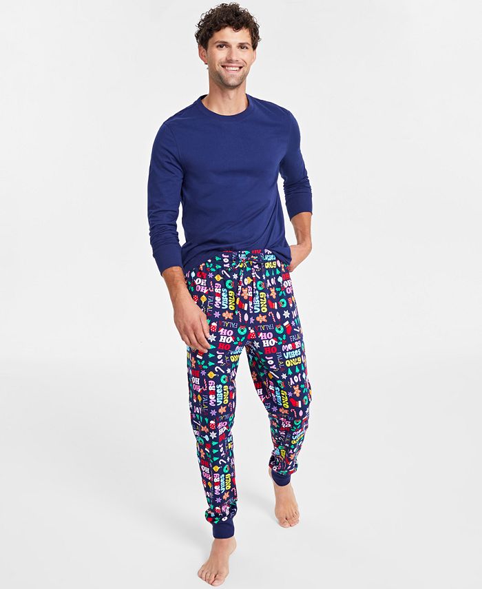 Family Pajamas Matching Men's Big & Tall Holiday Toss Pajamas Set