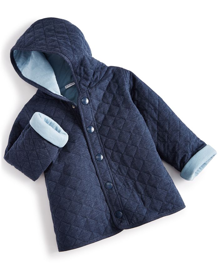 Reversible Long Hooded Wrap Coat - Luxury Blue