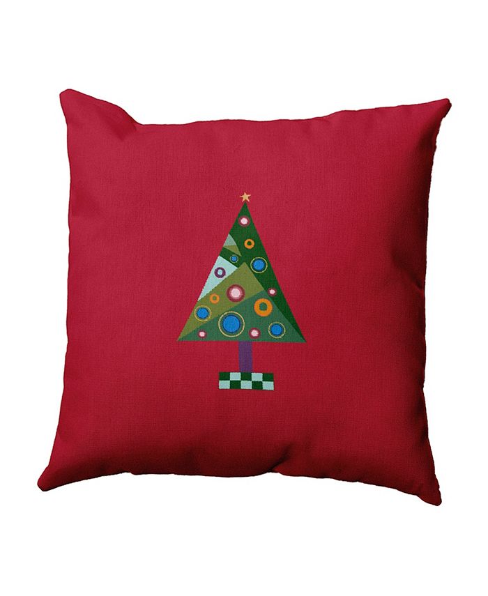 16 Inch Red Decorative Christmas Throw Pillow